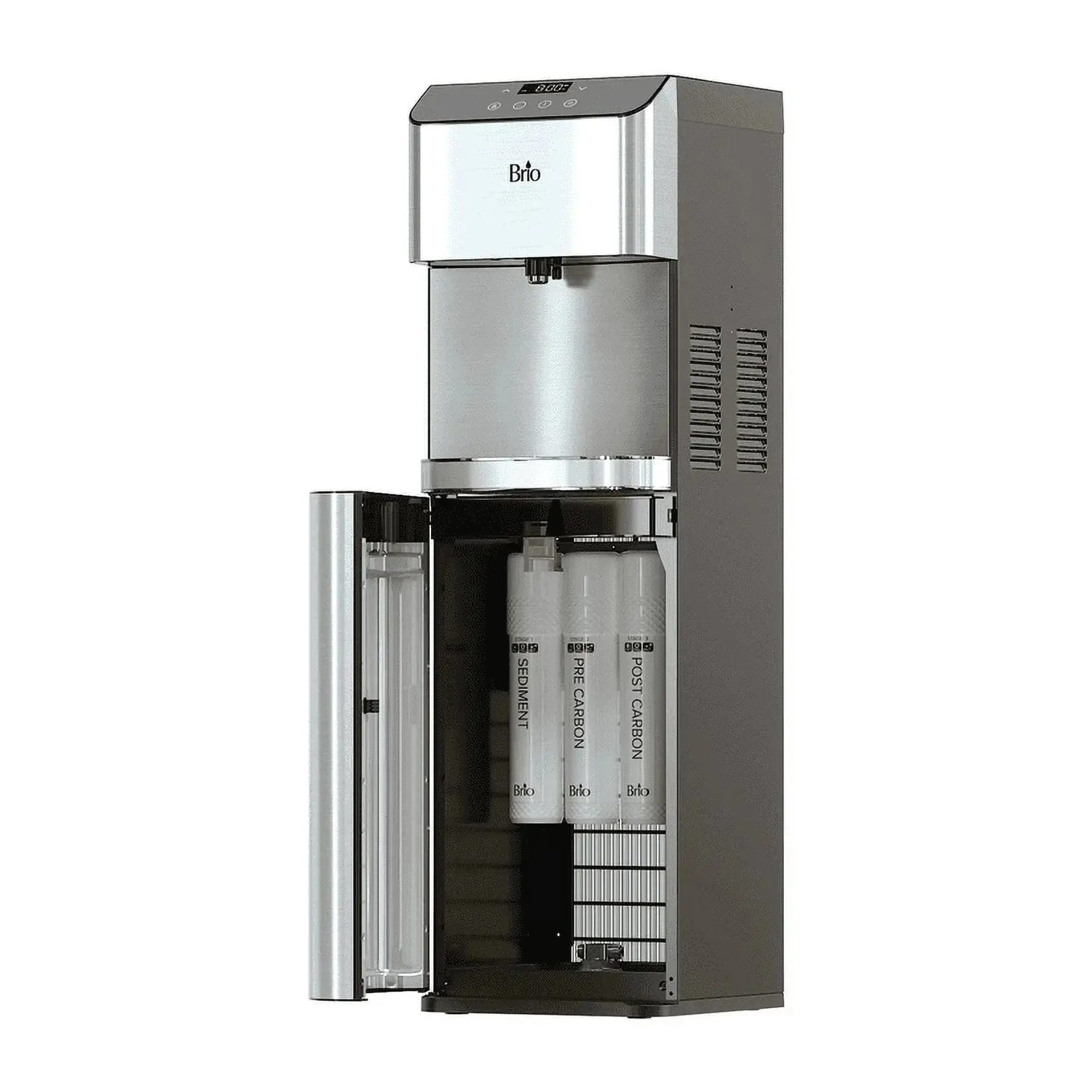 Brio 3-Stage Filtration Water Dispenser Tri-Temp Digital, Connects to Your Water Line, Height 41.05"