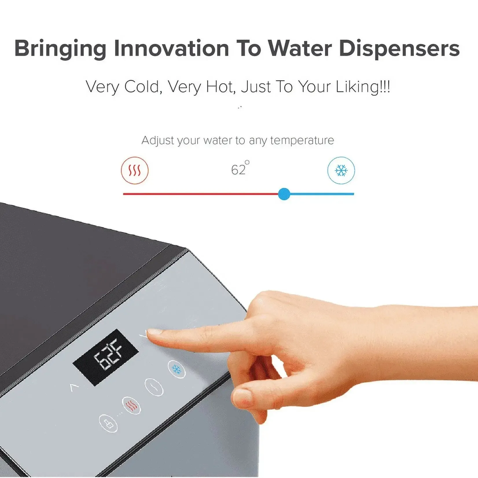 Brio 3-Stage Filtration Water Dispenser Tri-Temp Digital, Connects to Your Water Line, Height 41.05"