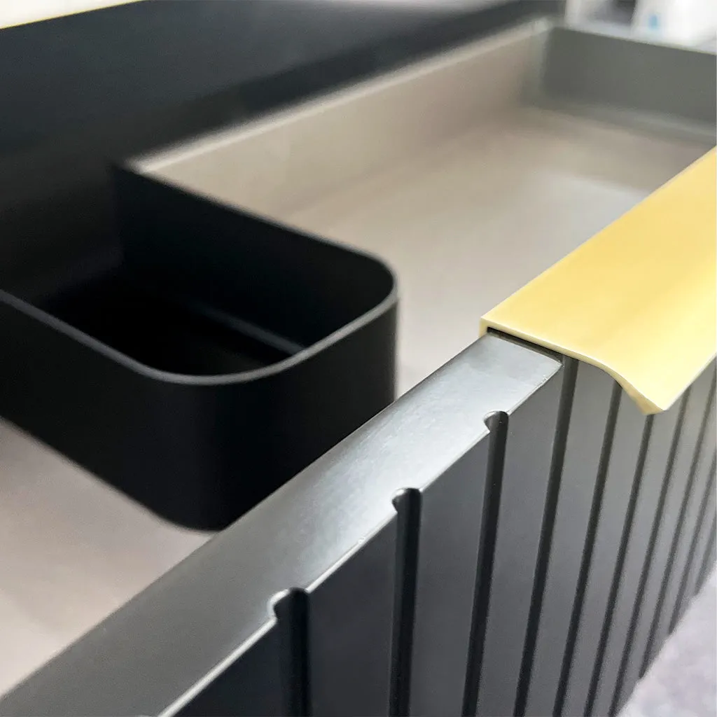 Bronte 750mm Wall Hung Bathroom Vanity - Matte Black