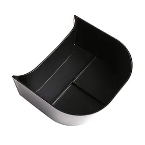 Car Accessories Fit for Tesla Model 3 & Model Y ABS Black Car Rear Storage Box Two-Row Sundries Storage Box Car Storage Box