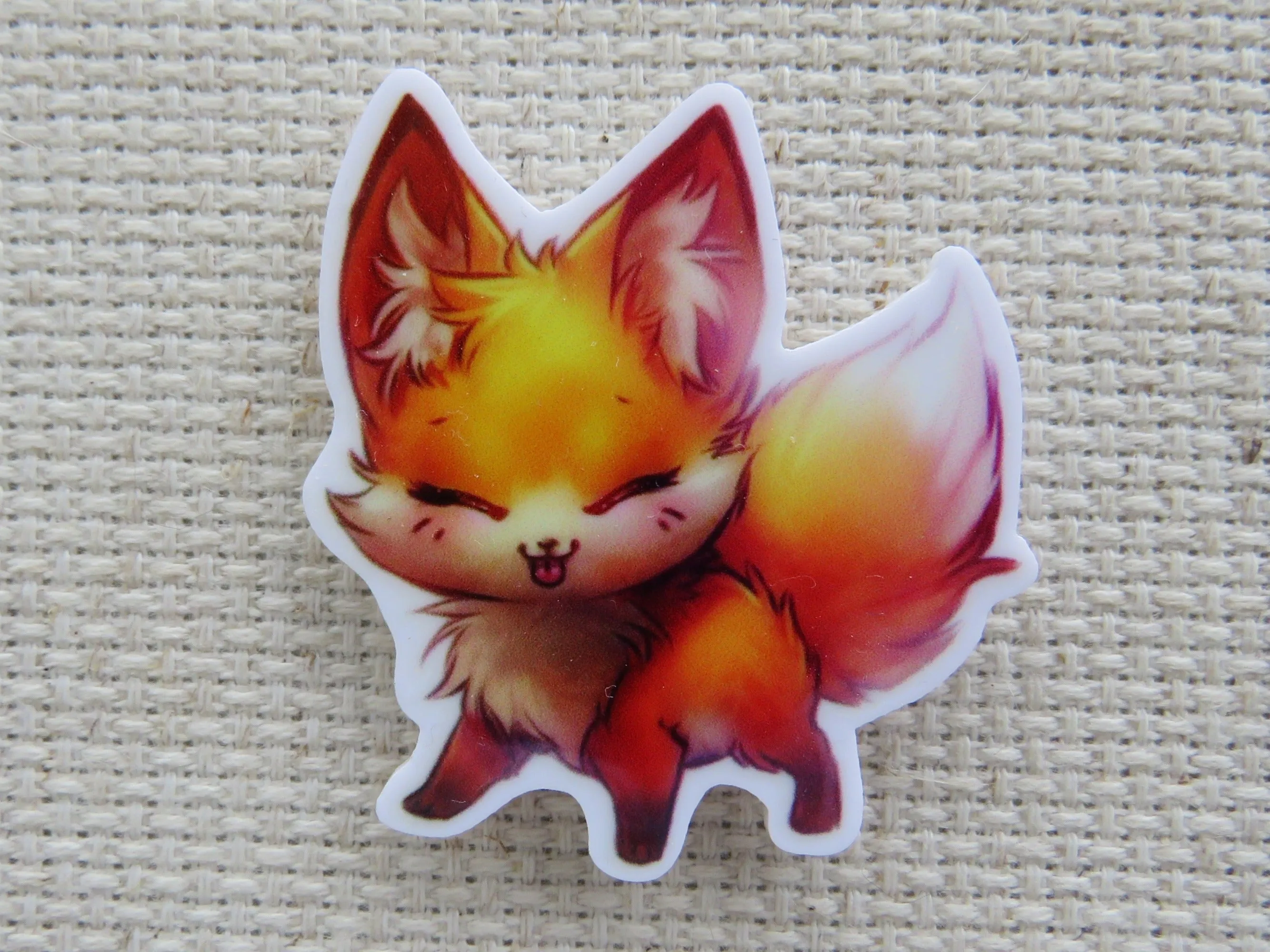 Cartoonish Fox Needle Minder, Cover Minder, Magnet
