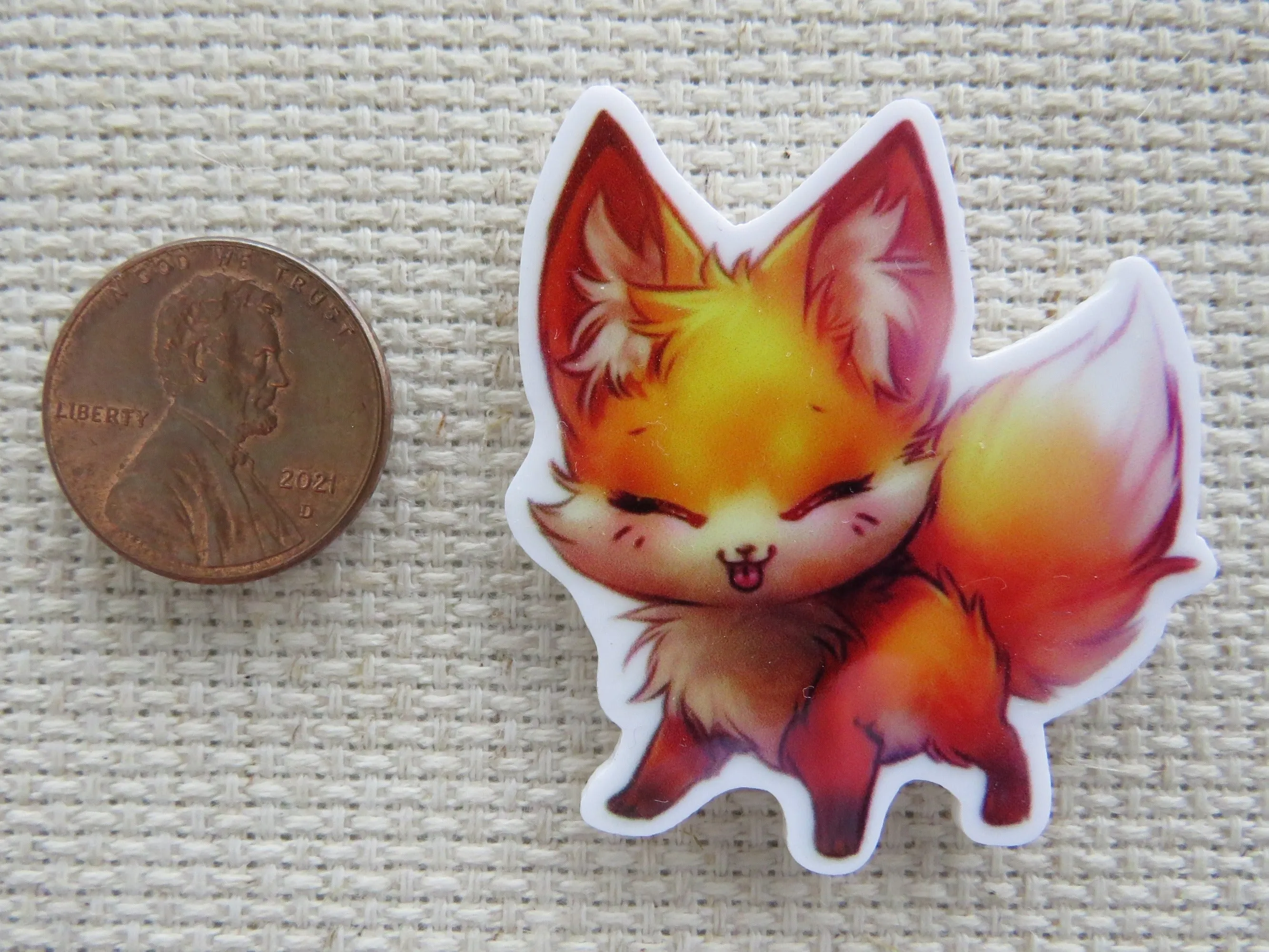 Cartoonish Fox Needle Minder, Cover Minder, Magnet