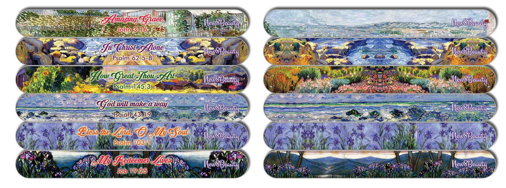 Christian Emery Board - Amazing Grace (12-Pack) - Manicure Pedicure - Stocking Stuffers Premium Quality Gift Ideas for Women and Men