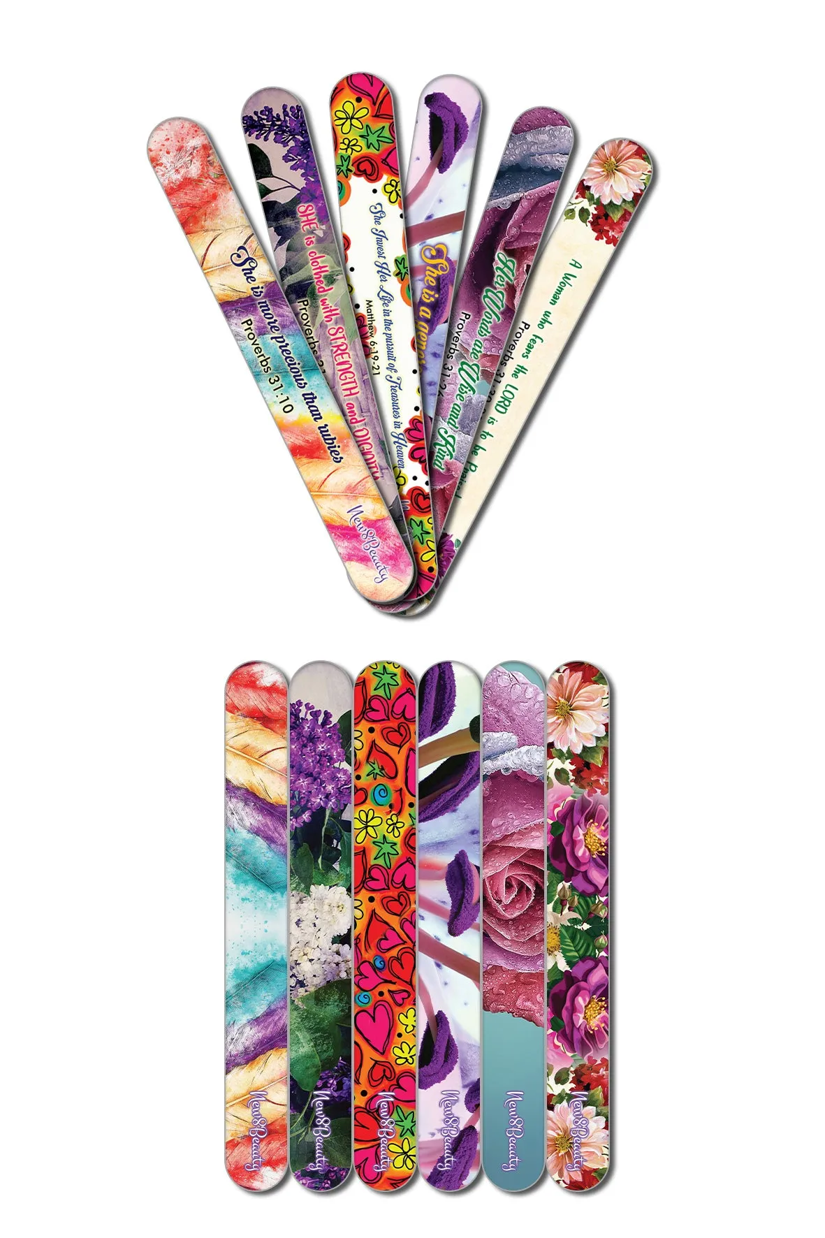 Christian Emery Board - Virtuous Woman (24-Pack) - Best for Manicure Pedicure - Nail Salons Nail Care Nail Spa - Great Gift Ideas