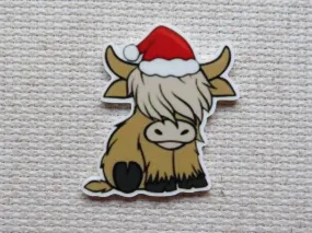 Christmas Highland Cow Needle Minder, Cover Minder, Magnet