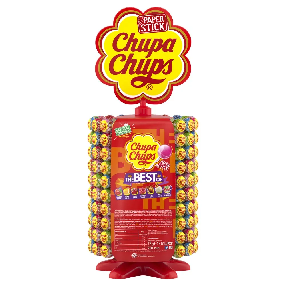 Chupa Chups Lollipops Wheel - 200 Count