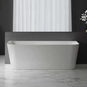 CLIO 1500mm Back to Wall Free Standing Bath Gloss White