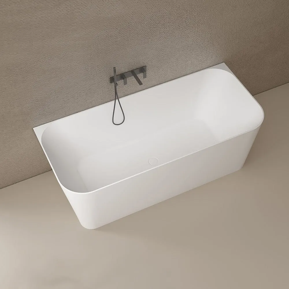 CLIO 1500mm Back to Wall Free Standing Bath Matte White