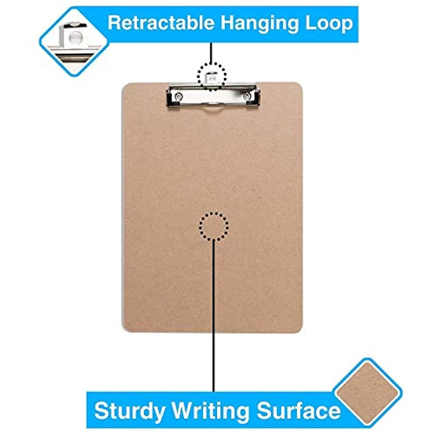 Clipboards, ECO Friendly Hardboard Clipboard 30 Pack