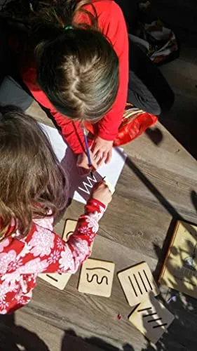 Cliths Montessori Stencils Tracing Boards Wooden Learn to Write Traditional Handwriting Activities