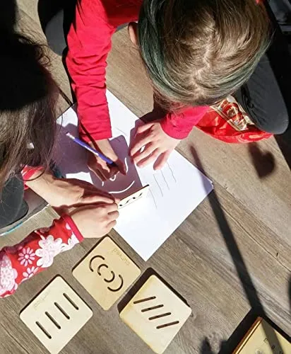 Cliths Montessori Stencils Tracing Boards Wooden Learn to Write Traditional Handwriting Activities