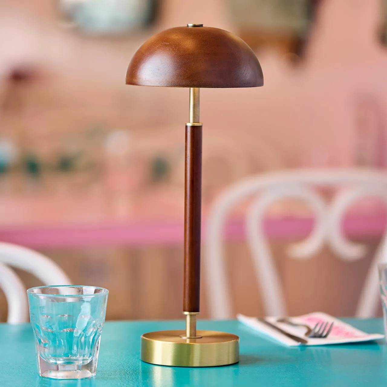 Cordless LED Retro Dome Lamp