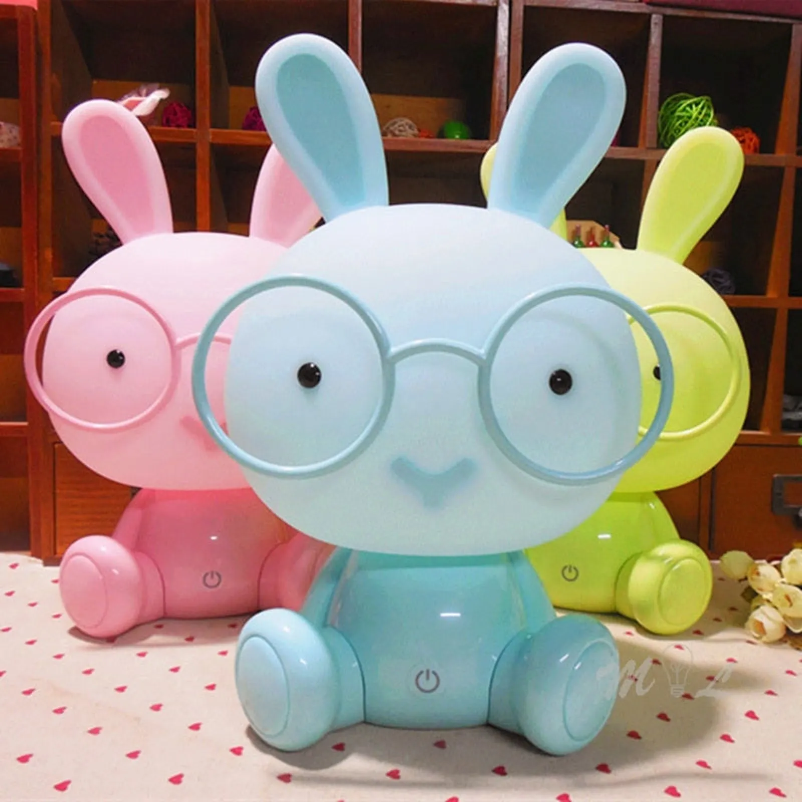 Cute Glasses Rabbit Night Light