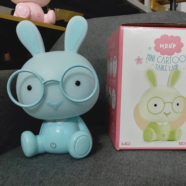 Cute Glasses Rabbit Night Light