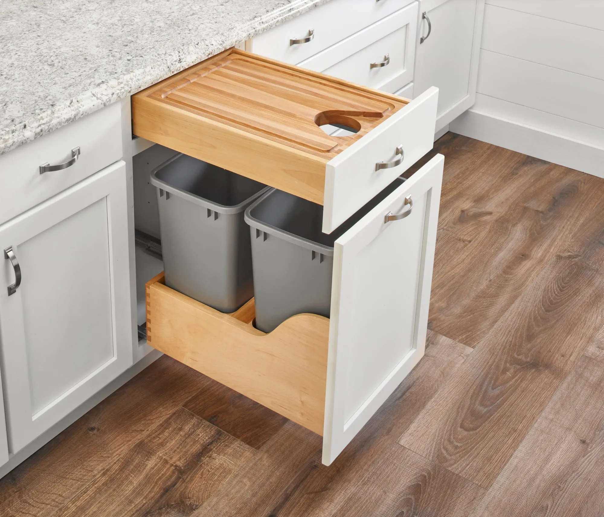 Cutting Board Drawer with Opening 18"
