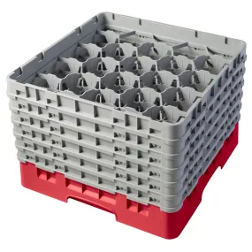 CZ211 Cambro Camrack Red 20 Compartments Max Glass Height 298mm