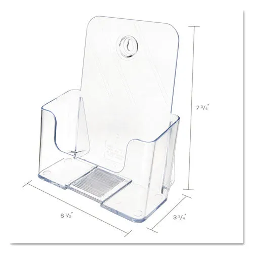 Docuholder For Countertop/wall-mount, Booklet Size, 6.5w X 3.75d X 7.75h, Clear