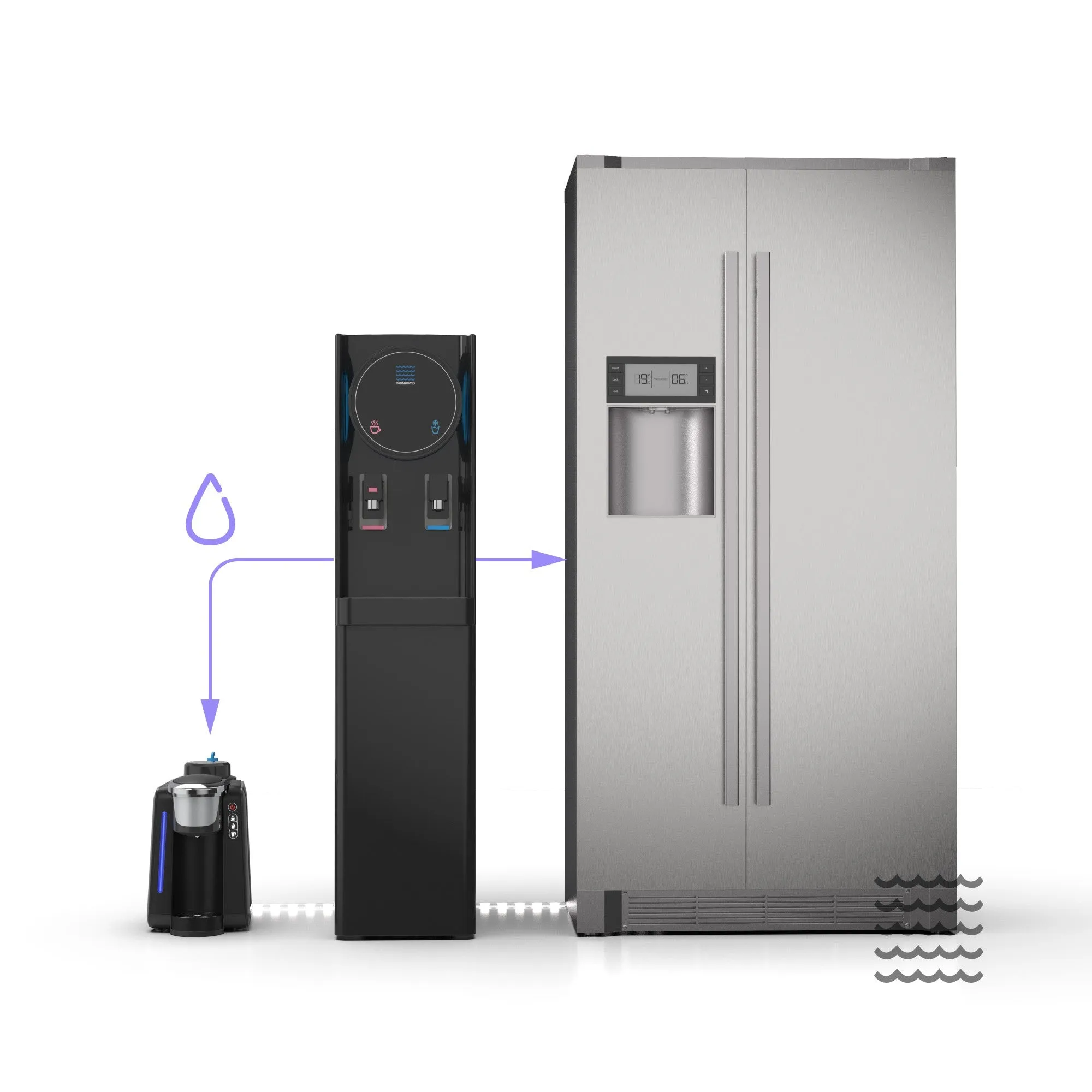 Drinkpod 6 Pro Series - Bottleless Water Cooler Purification Dispenser