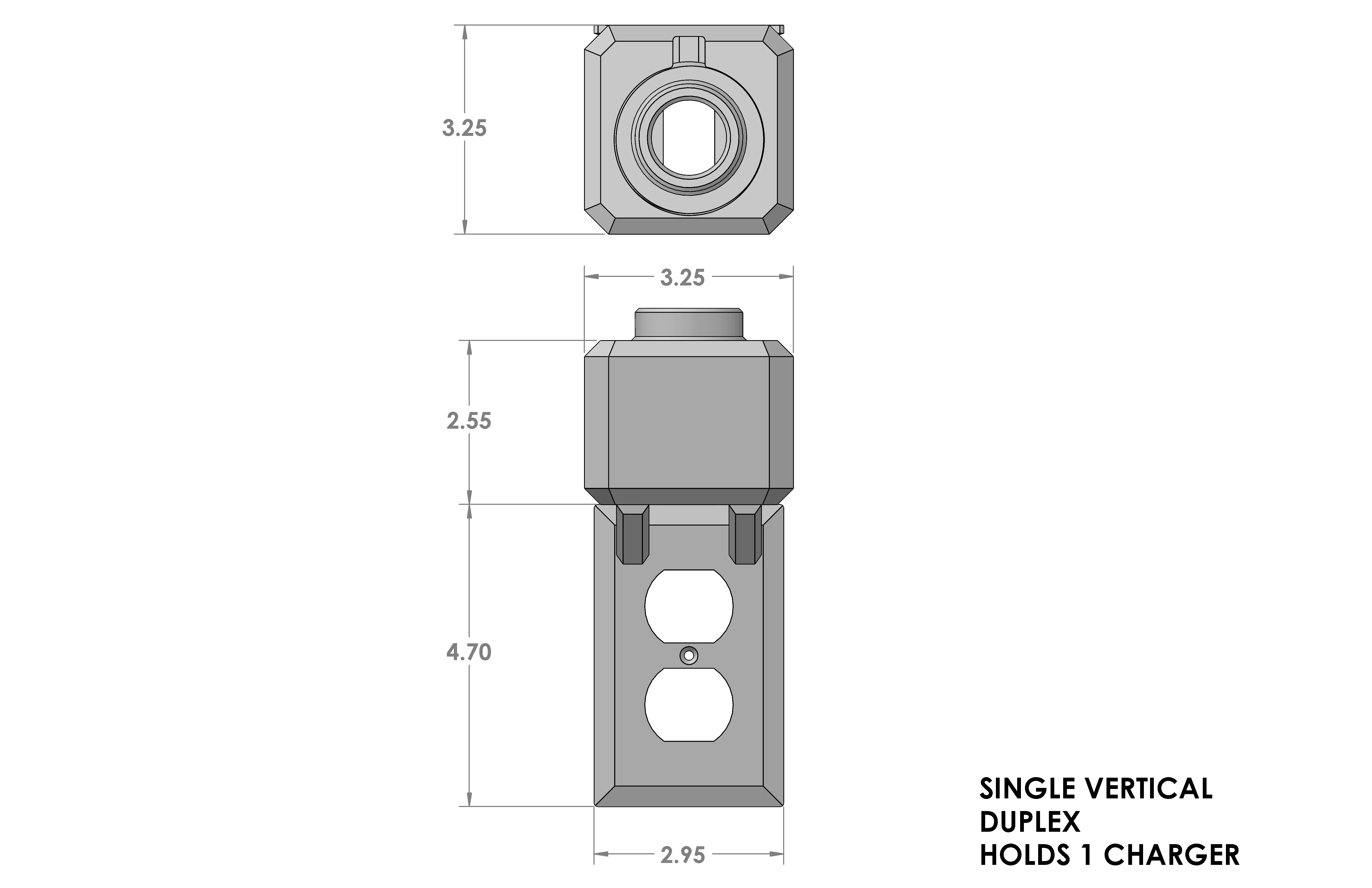 Electric Toothbrush Holder, Wall Mount, Oral-B iO, 1 to 2 Chargers