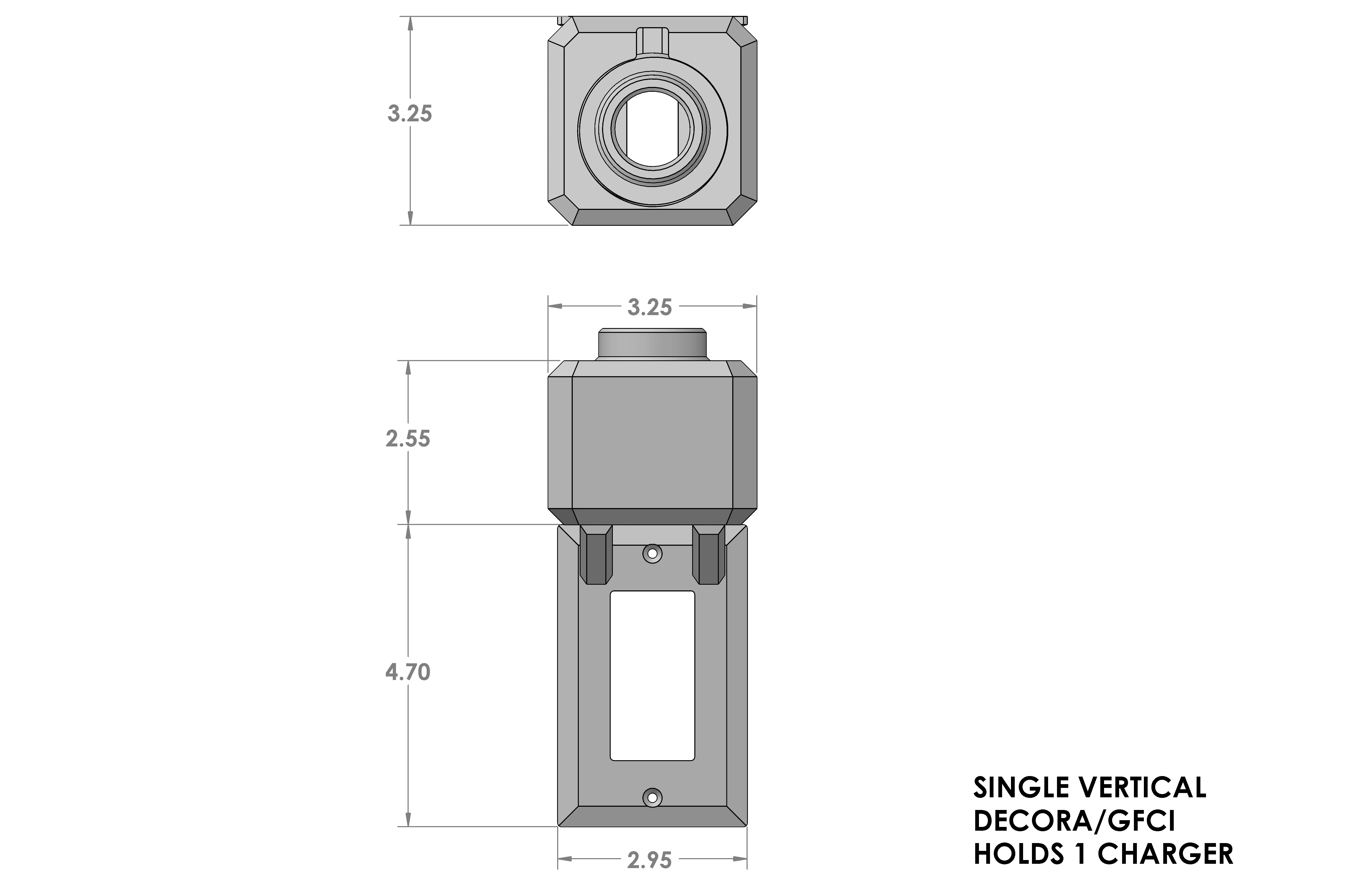 Electric Toothbrush Holder, Wall Mount, Oral-B iO, 1 to 2 Chargers