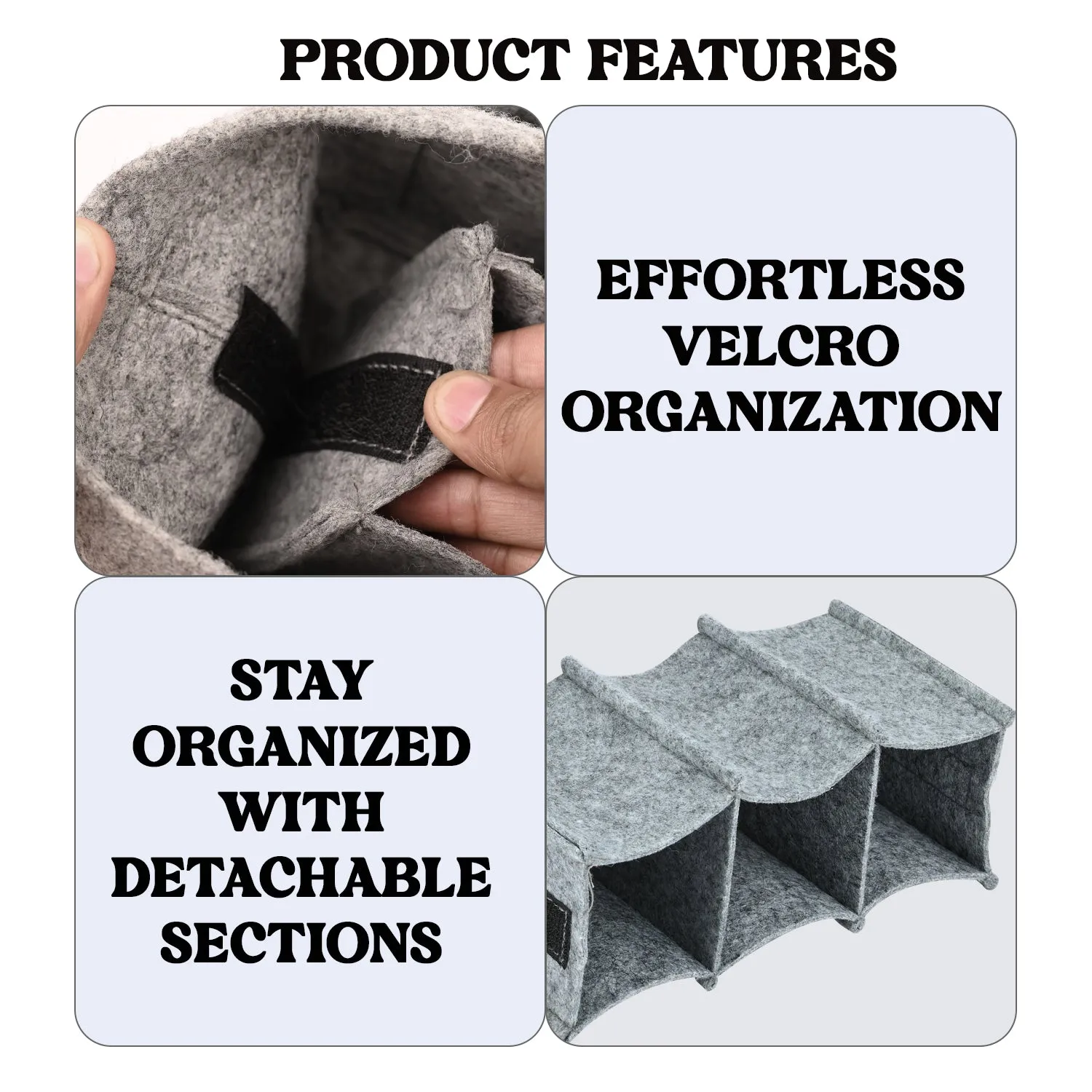 Elevate Your Style and Organization with Felt Purse Organizers: Find Your Perfect Fit (Light Grey)