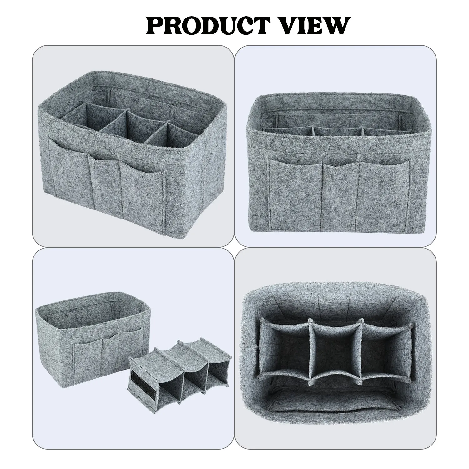 Elevate Your Style and Organization with Felt Purse Organizers: Find Your Perfect Fit (Light Grey)