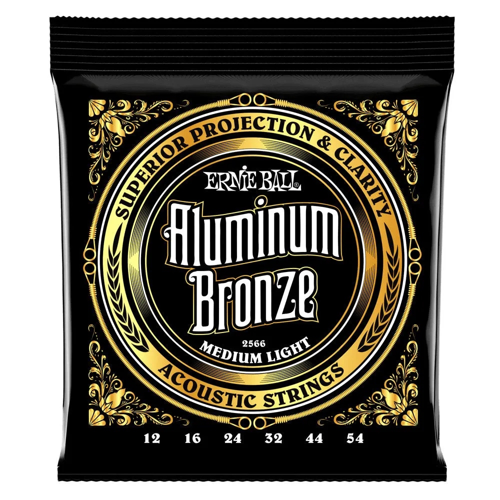 Ernie Ball 12-54 Aluminum Bronze Medium Light Acoustic Guitar Strings