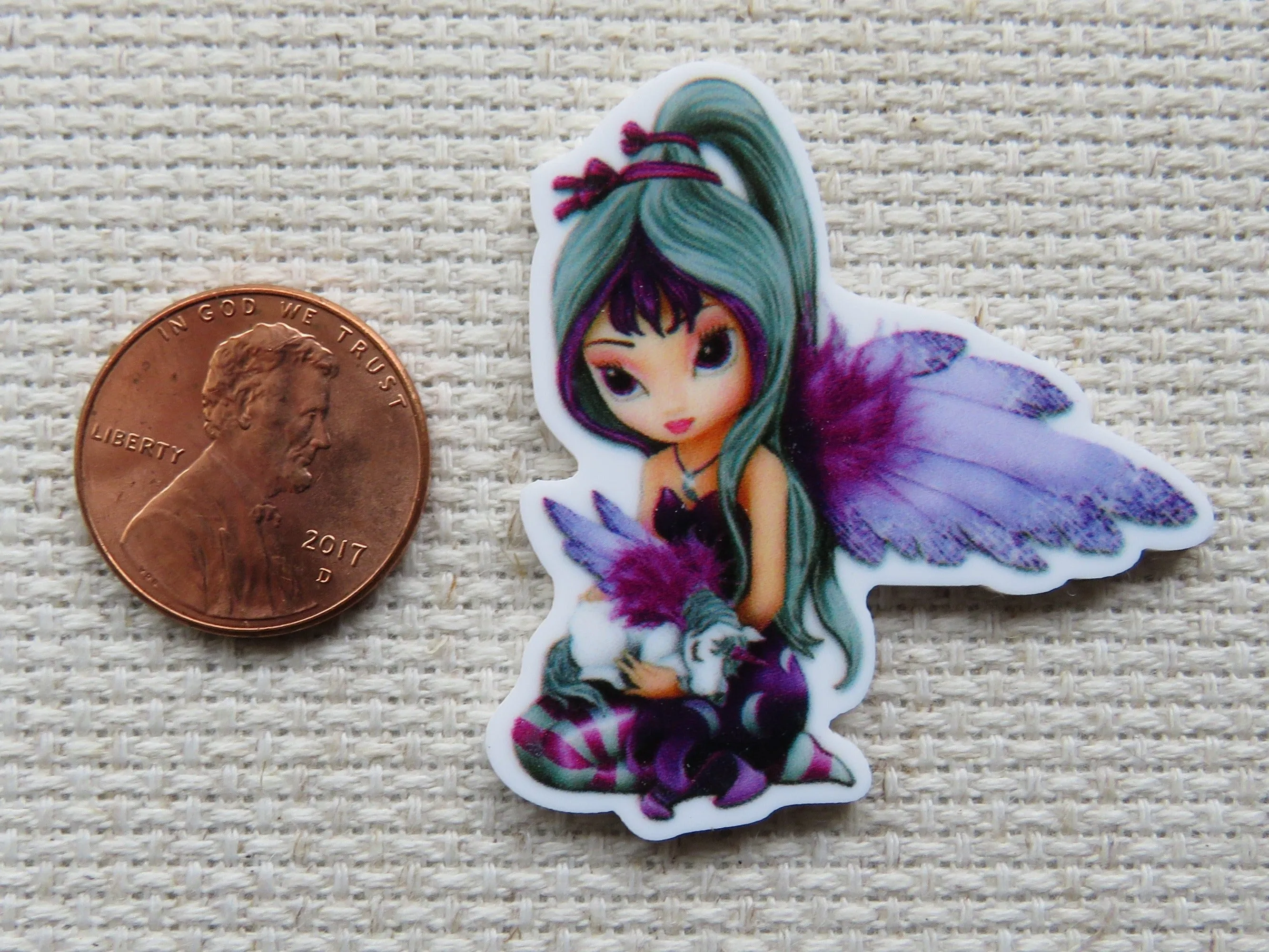 Fairy Holding a Pegasus Needle Minder, Cover Minder, Magnet