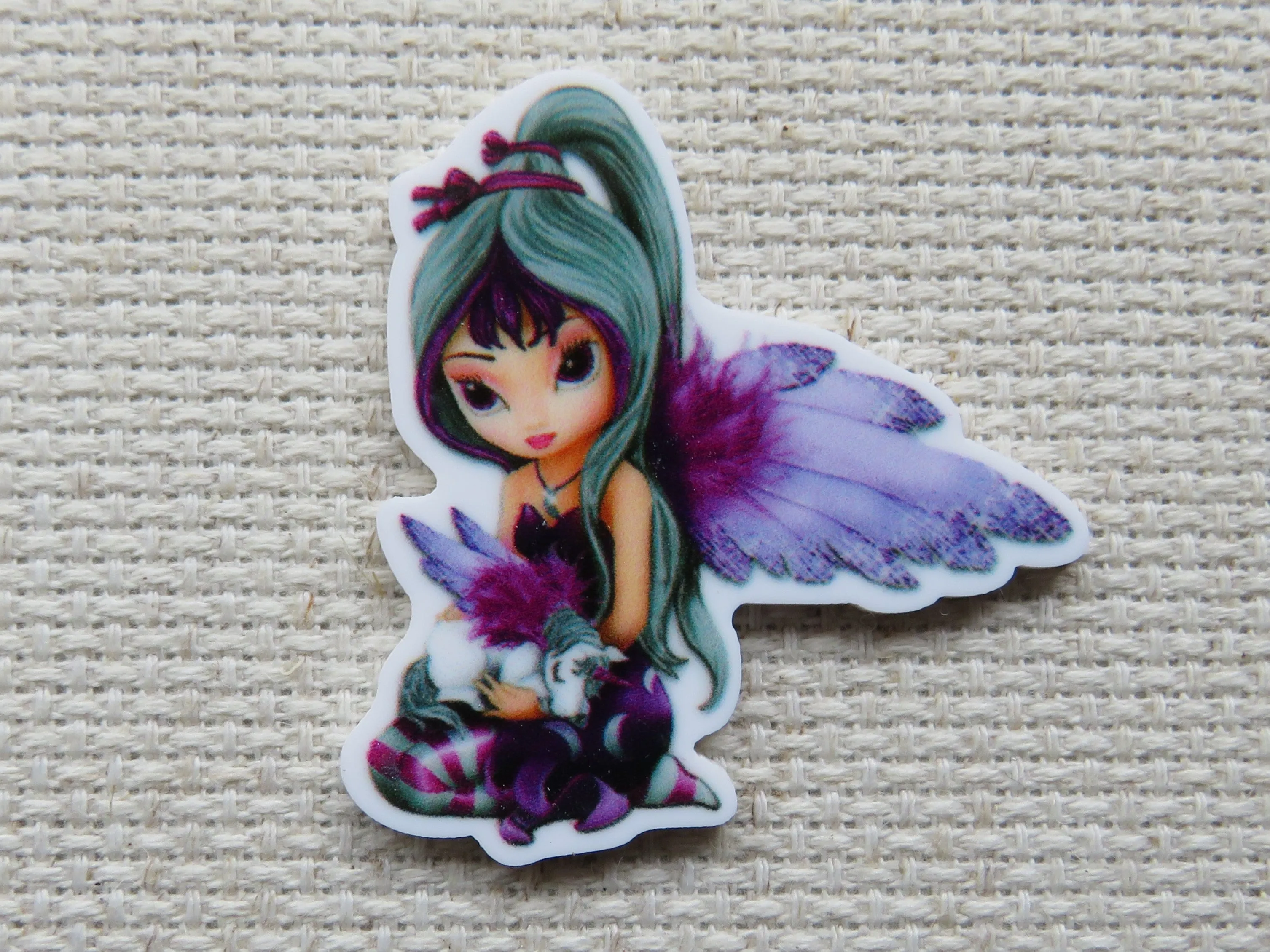 Fairy Holding a Pegasus Needle Minder, Cover Minder, Magnet