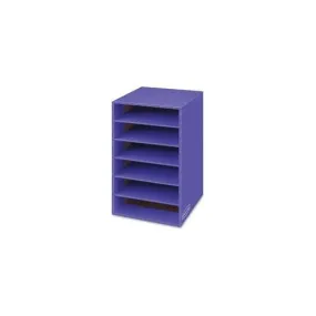 Fellowes 6 Compartment Shelf Organizer - 6 Compartment(s) - Compartment Size 2.63" x 11" x 13" - 18" Height x 11.9" Width x 13.3" Depth - Desktop - Recycled - Purple - Corrugated Paper - 1Each