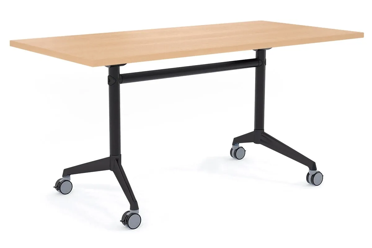 Flip Top / Folding Mobile Meeting Room Table Blackjack [1200L x 800W]