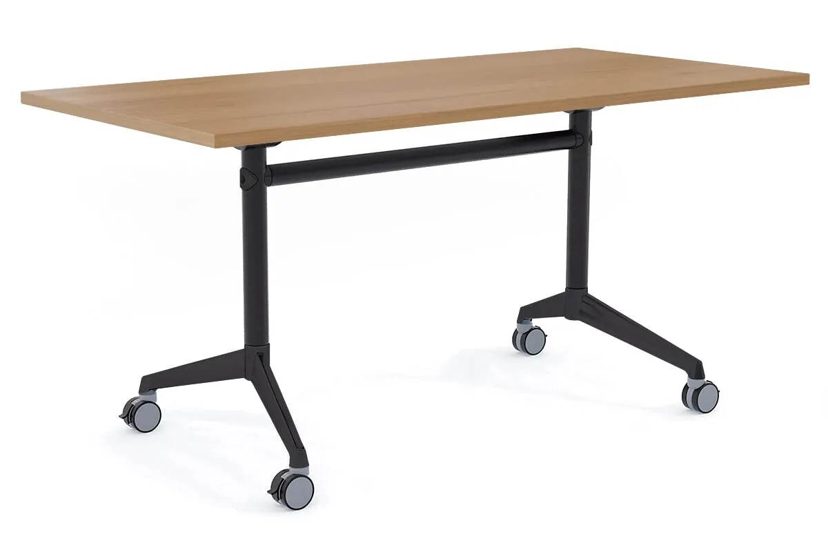 Flip Top / Folding Mobile Meeting Room Table Blackjack [1600L x 700W]