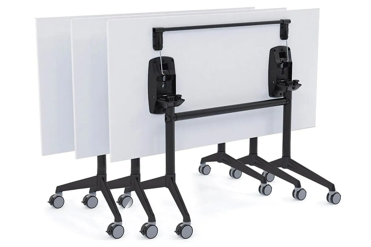 Flip Top / Folding Mobile Meeting Room Table Blackjack [1600L x 700W]