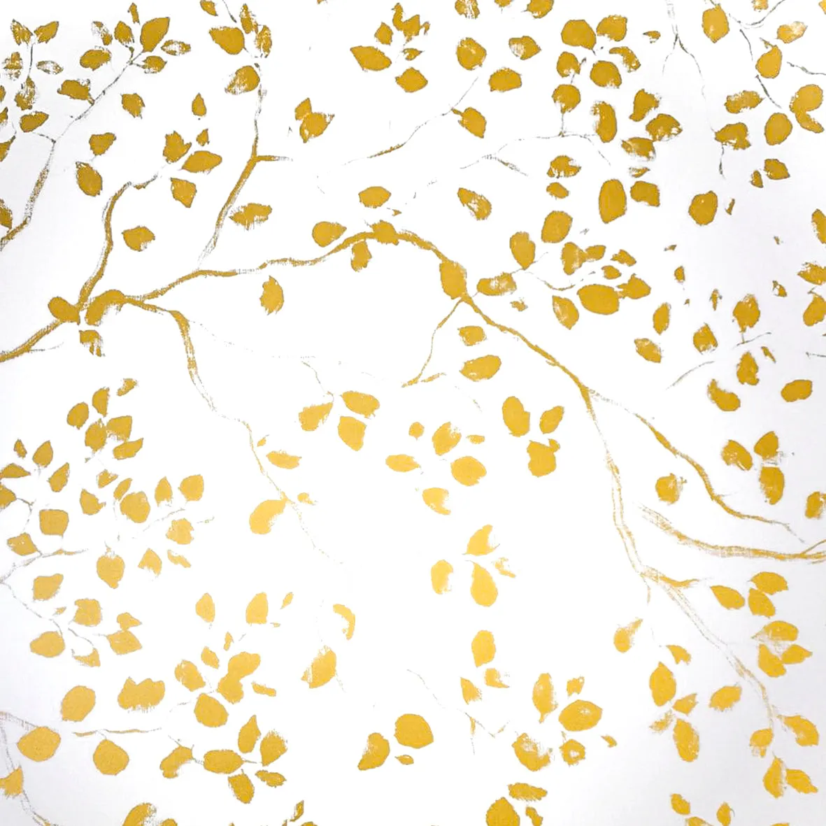 Forest Art Gold on White Counter Roll