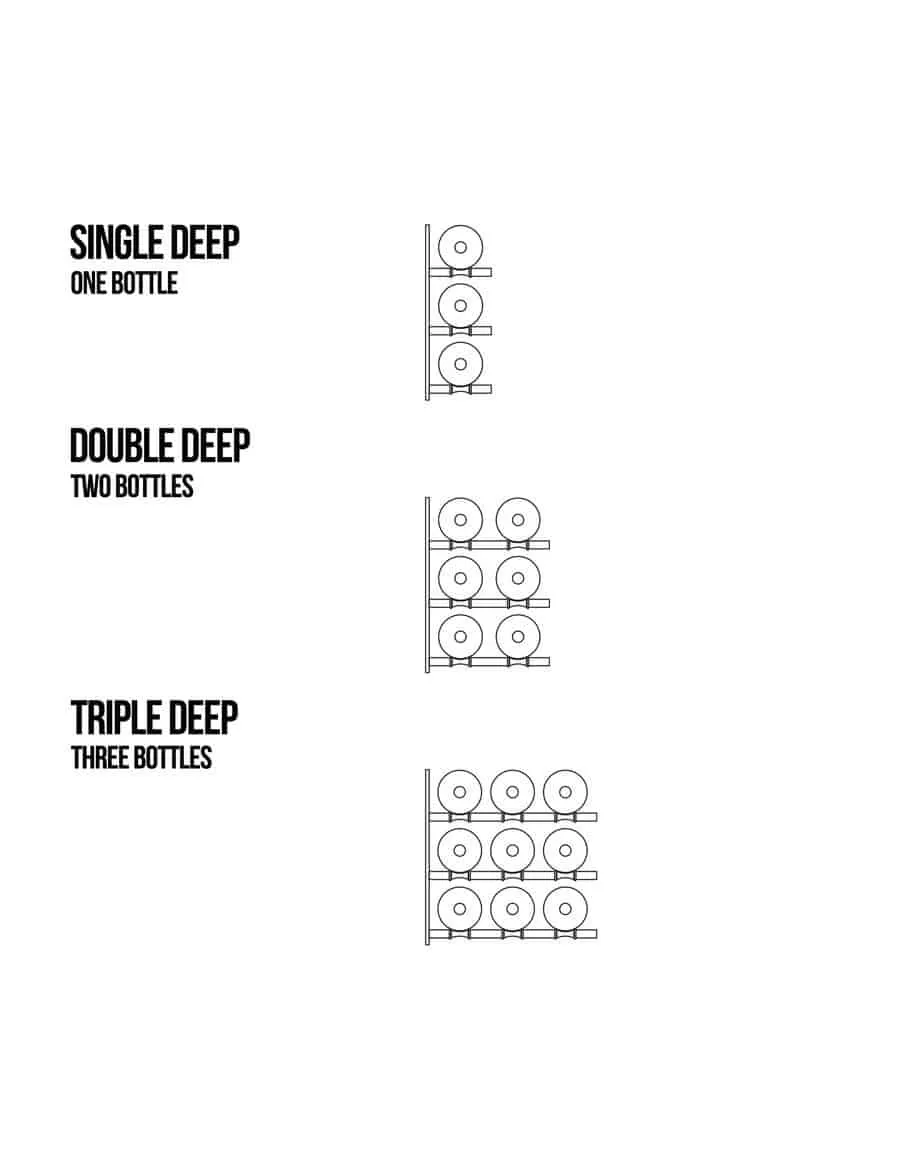 Fusion Wine Wall (Label Forward) - White Acrylic (3 Foot)