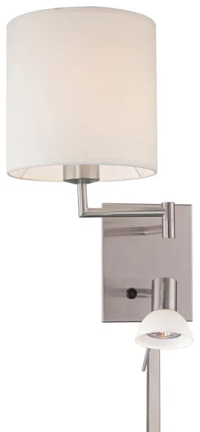 George's Reading Room 1 Light Swing Arm Wall Lamp