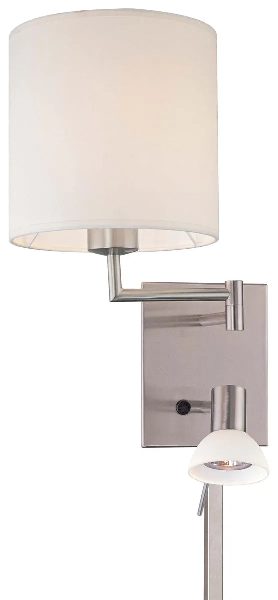 George's Reading Room 1-Light Swing Arm Wall Lamp