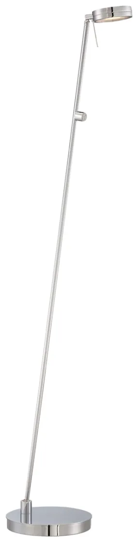 George's Reading Room Floor Lamp in Chrome