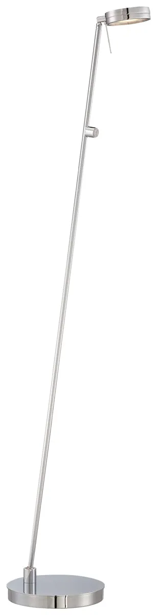 George's Reading Room Floor Lamp in Chrome