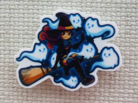 Ghost Loving Witch Needle Minder, Cover Minder, Magnet LAST ONE!