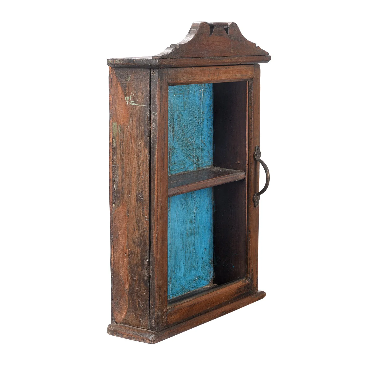 Glazed Small Wall Cabinet From Gujarat - Ca 1920