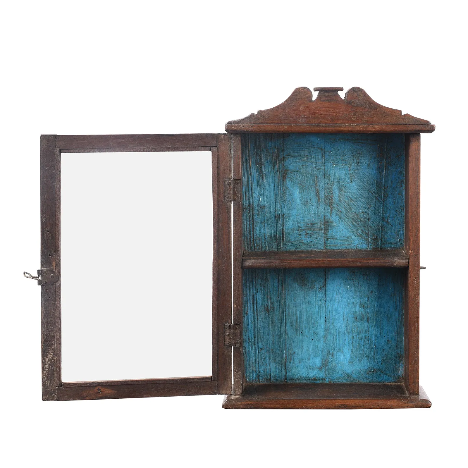 Glazed Small Wall Cabinet From Gujarat - Ca 1920