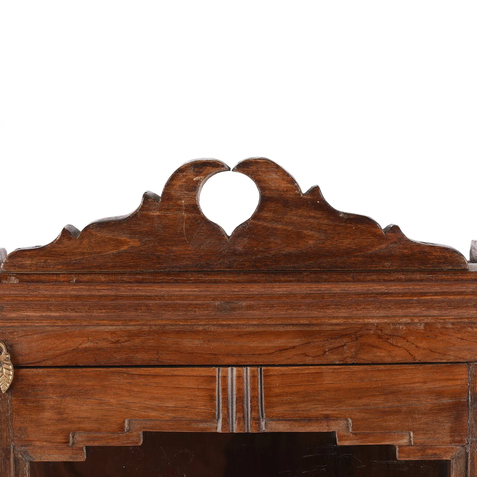 Glazed Teak Wall Cabinet From Gujarat - Ca 1920
