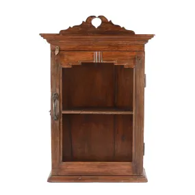 Glazed Teak Wall Cabinet From Gujarat - Ca 1920