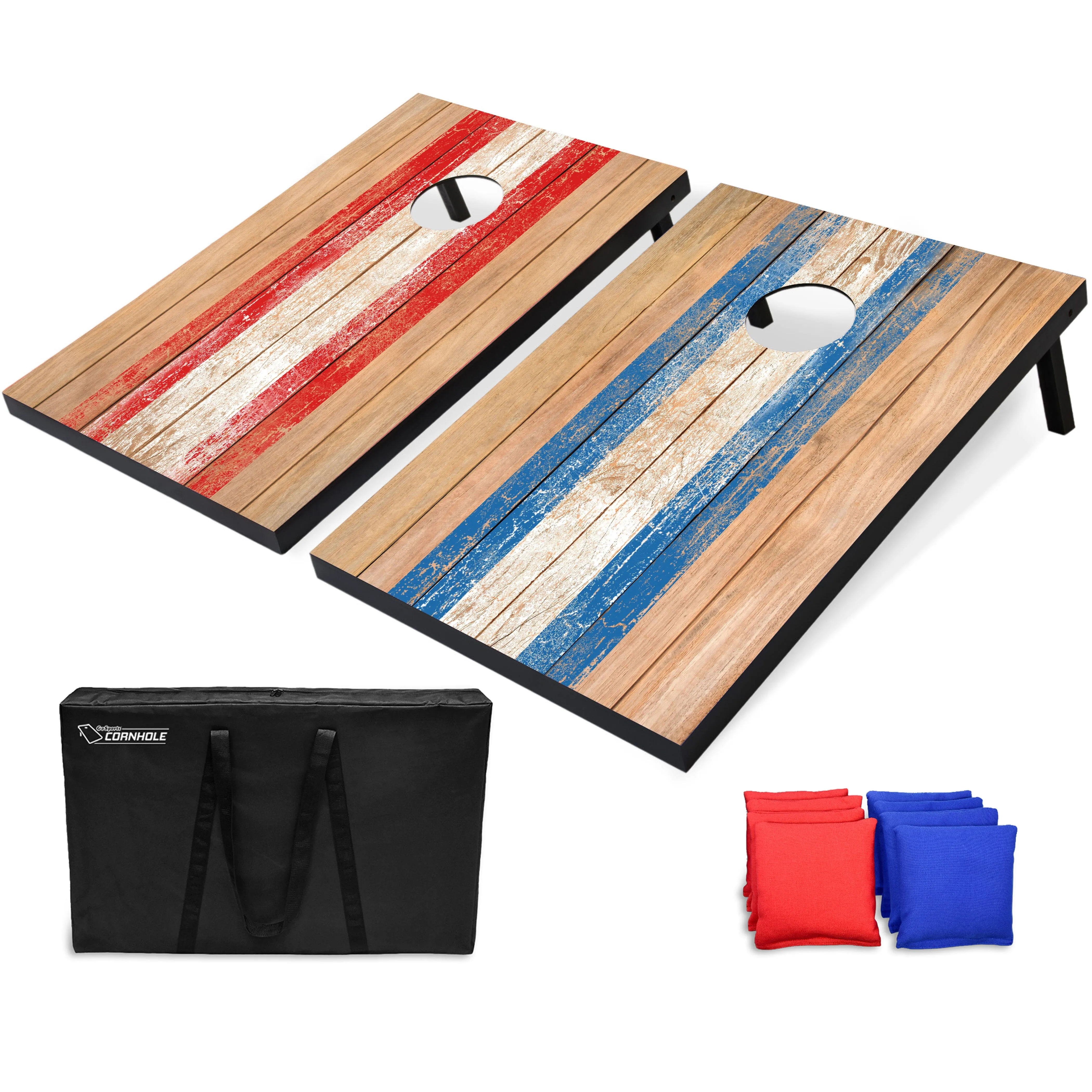 GoSports 3 ft x 2 ft Design Cornhole Game Set - Barnwood