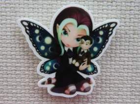Green and Black Fairy with a Vampire Doll Needle Minder, Cover Minder, Magnet
