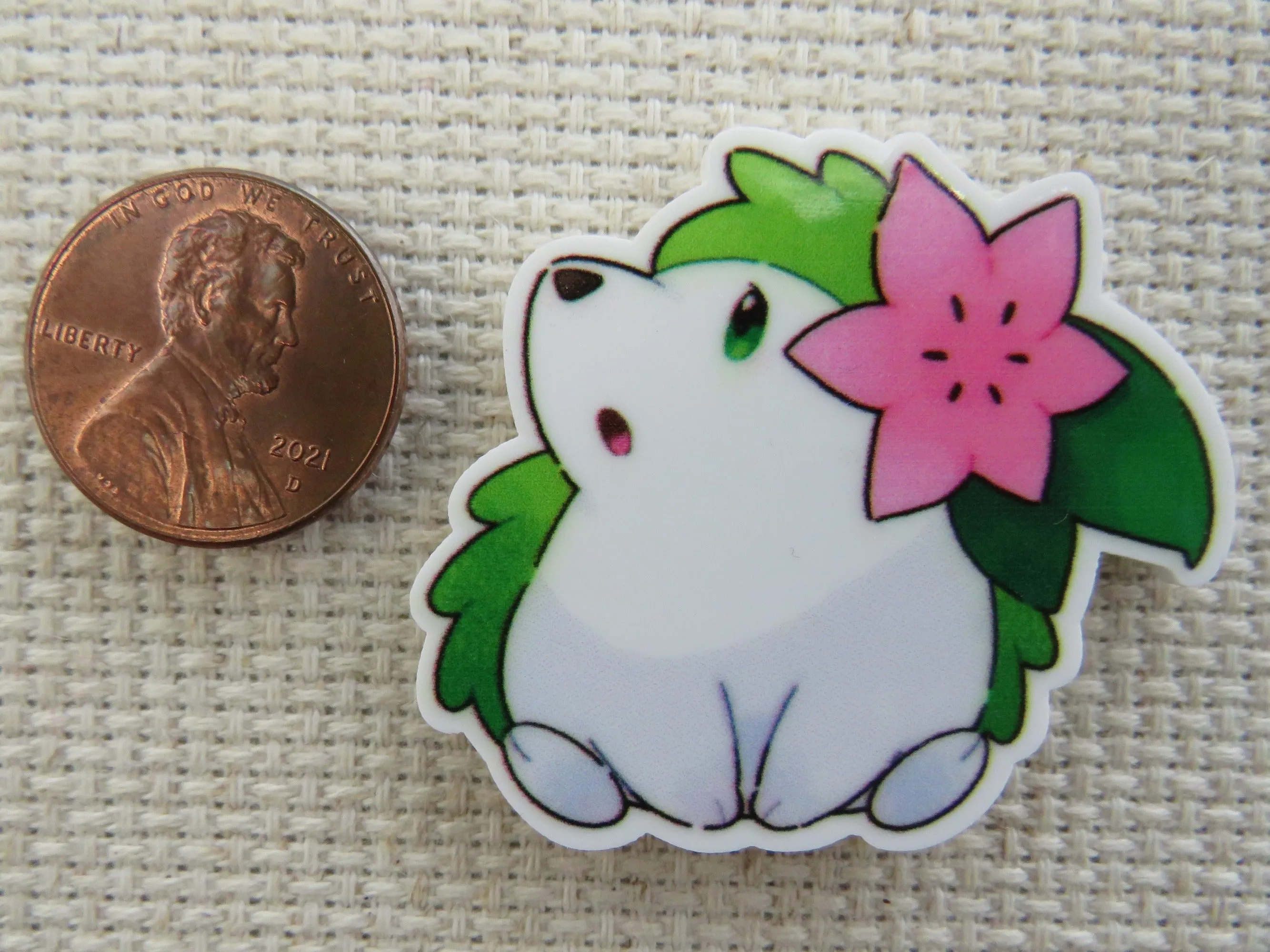 Green Hedgehog Needle Minder, Cover Minder, Magnet