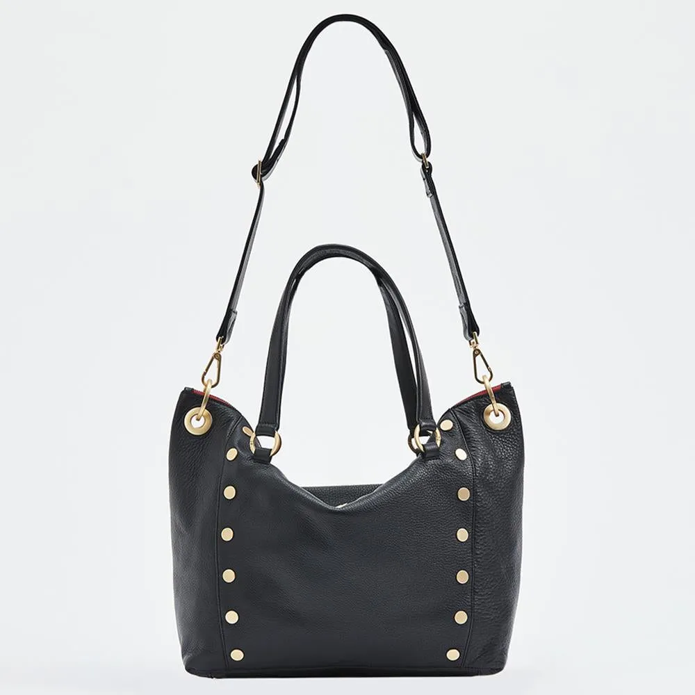 Hammitt Daniel Large Black/Brushed Gold/Red Zip