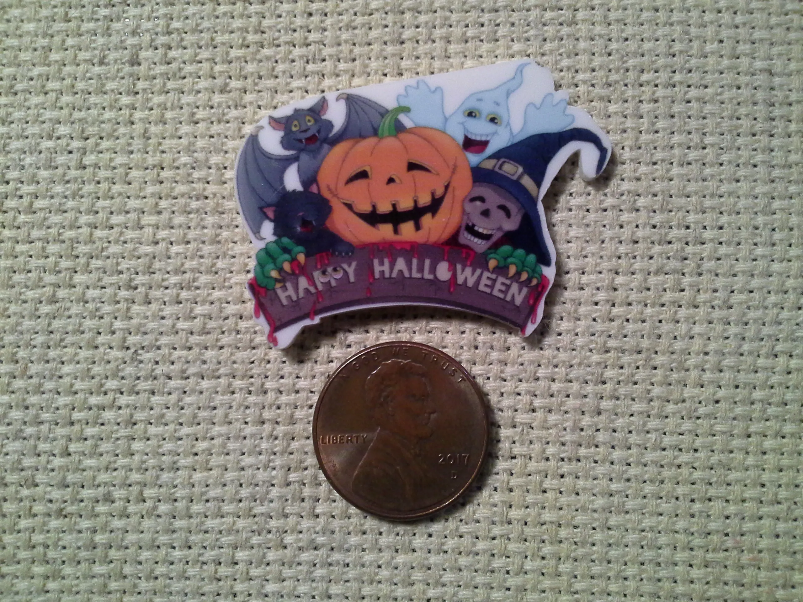 Happy Halloween Needle Minder, Cover Minder, Magnet