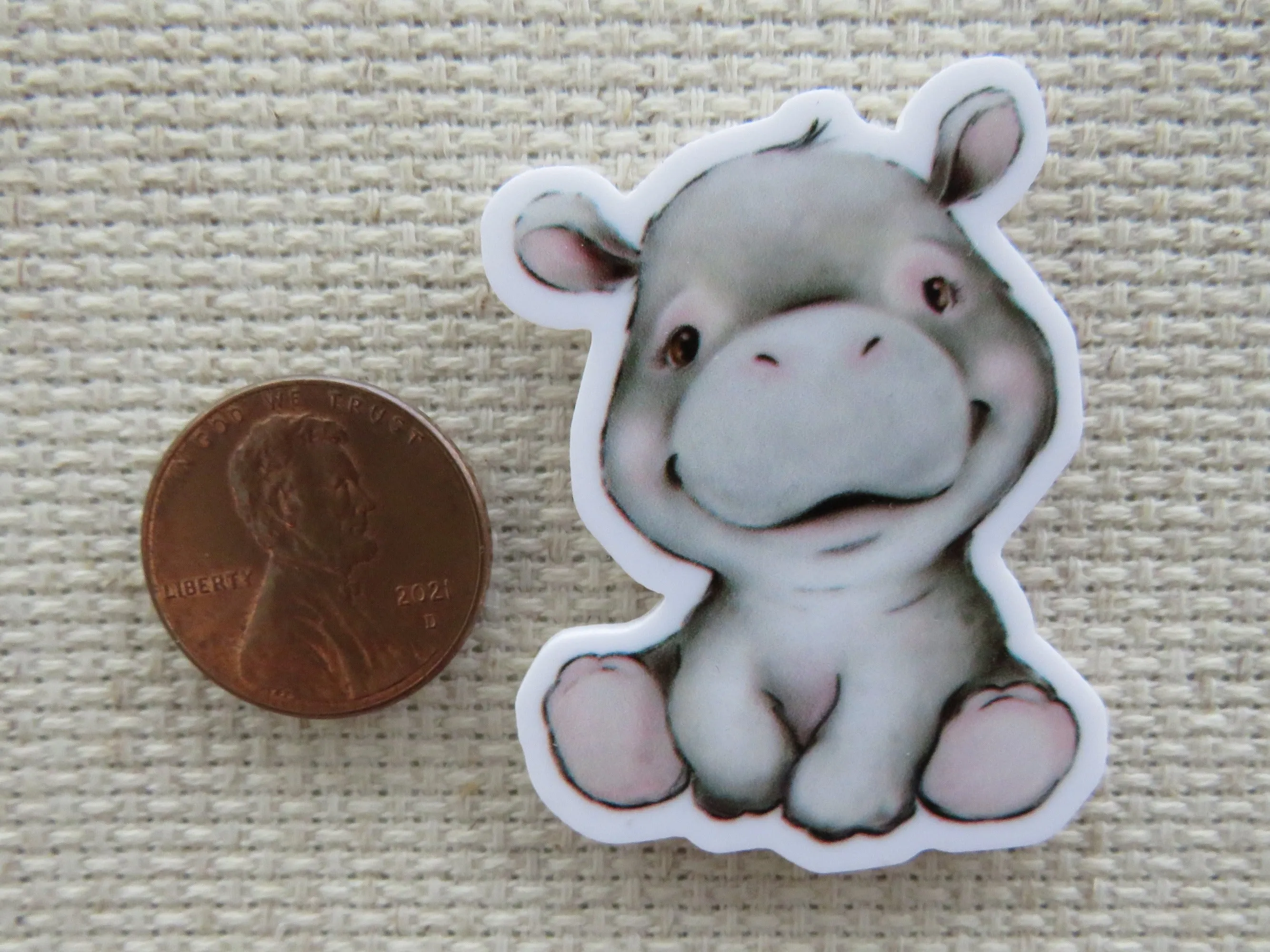 Happy Hippo Needle Minder, Cover Minder, Magnet